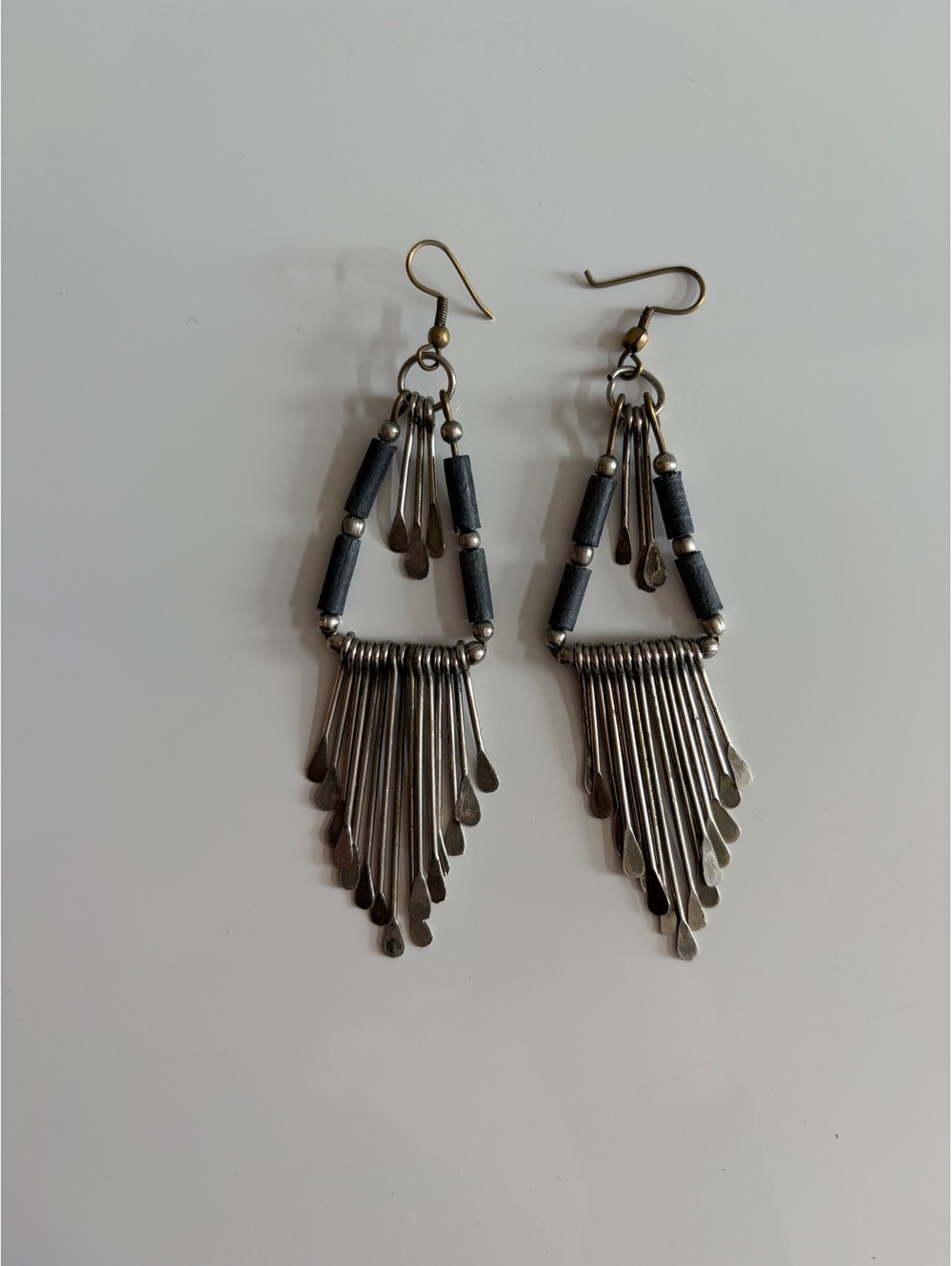 Vintage Earrings, Southwest-style dangling fringe earrings